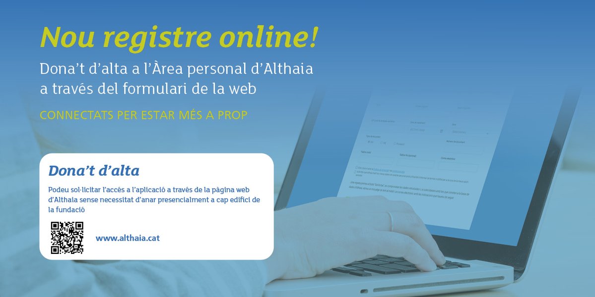 ✔️ Doneu-vos d'alta a l'Àrea personal de la web d'#althaiamanresa i podreu gaudir de totes les seves funcionalitats: gestió de visites, seguiment d'intervencions, tria del menú, enquestes, etc...

👩‍💻 Estarem connectats per estar més a prop!

🔗bit.ly/APP_AltaOnline

#appALTHAIA
