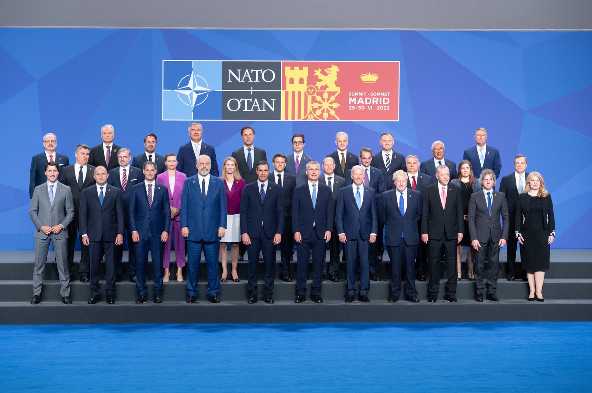 Xavier_Bettel's tweet photo. For over 70 years, @NATO has been guaranteeing our freedom &amp; security. Today, at a pivotal time of many challenges, the Alliance is responding with unity: the decisions taken at #NATOSummit will continue to protect our people and our values. #WeAreNATO https://t.co/qruTu1nZMe