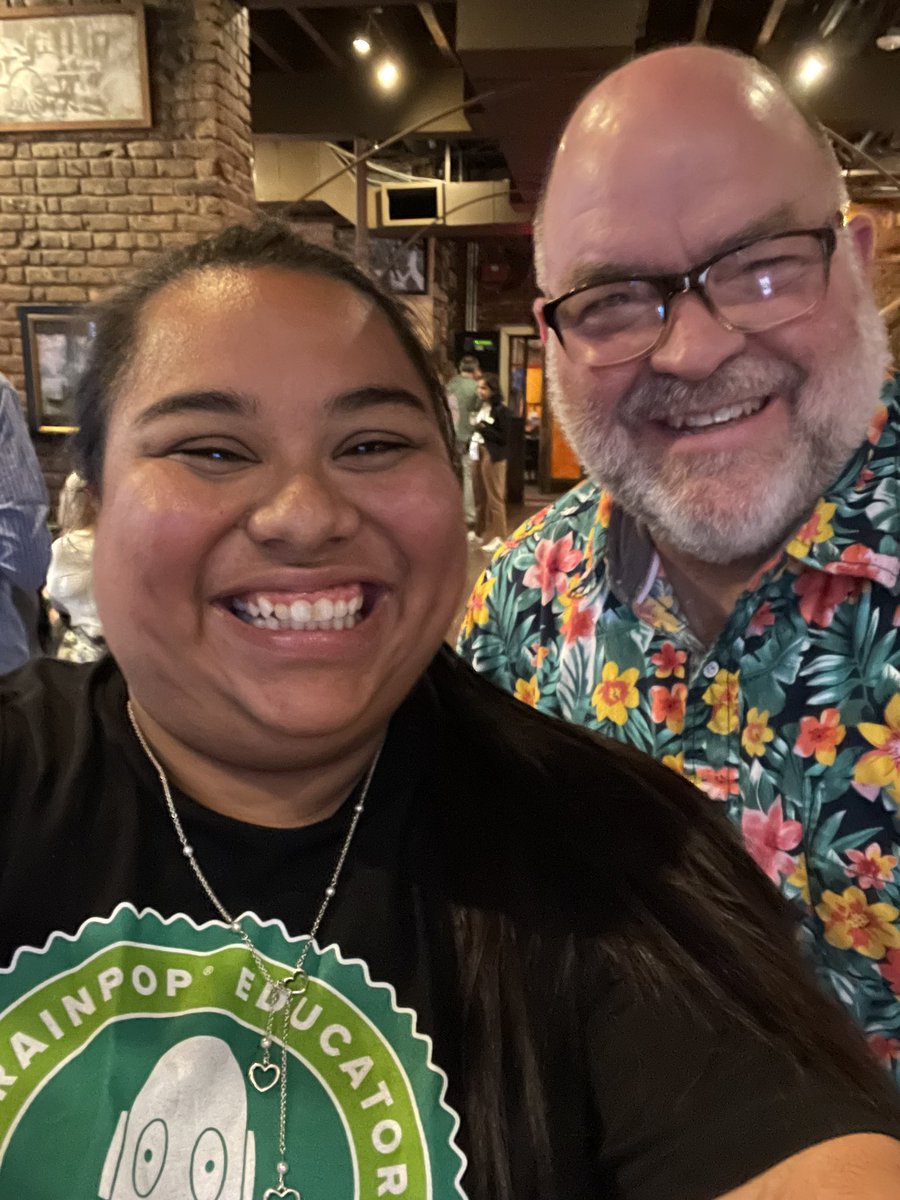 Making friends at <a href="/brainpop/">BrainPOP</a> meet up last night! <a href="/paulgeorgedc/">Paul George</a> You are so fun! #ISTELive