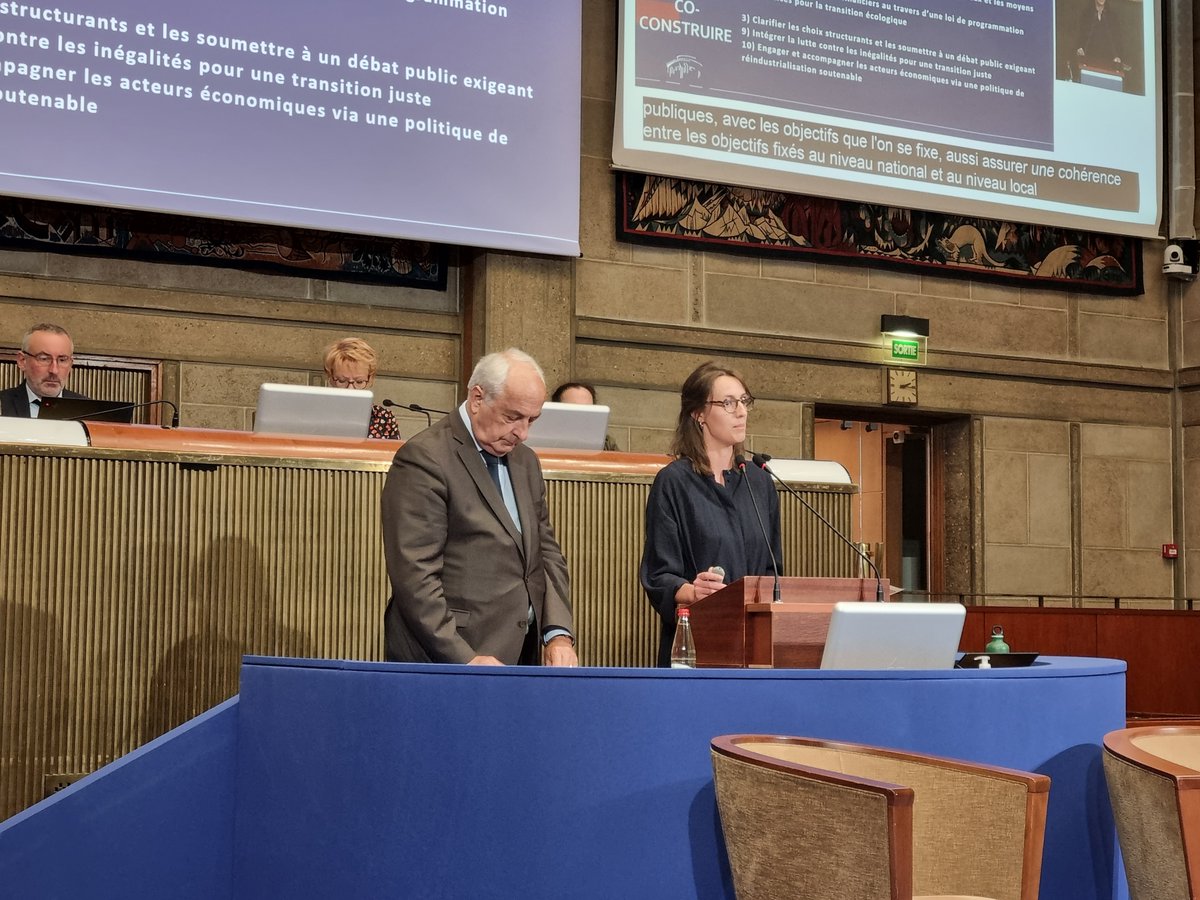 🔴 #transition écologique
<a href="/GoguetPierre/">Goguet Pierre</a> insiste sur l’axe 1 : PILOTER avec + de pouvoir donné au <a href="/hc_climat/">Haut conseil pour le climat</a>, développer les formations des décideurs publics, réduire l'empreinte carbone, définir un tableau de bord...