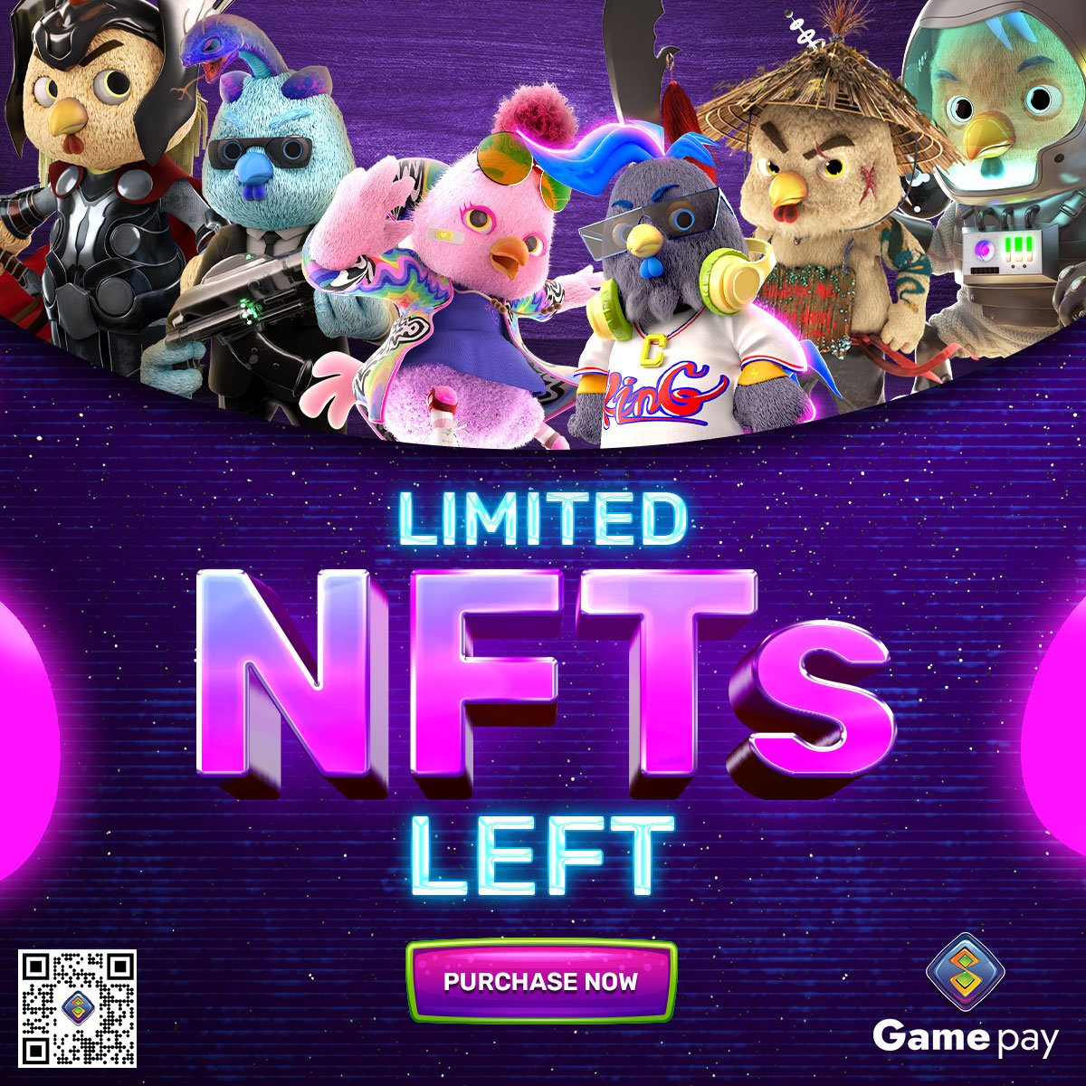 Gamepayofficial's tweet photo. Want to buy Chiky NFTs? ๐ฃ
All you need to do is register via wallet or mail on https://t.co/A0WdW2sPNA and begin your purchase. ๐
#Gamepay #ChickeyChik #NFT #NFTSale #NFTCollections #CryptoChik https://t.co/9m6gVTeY4m