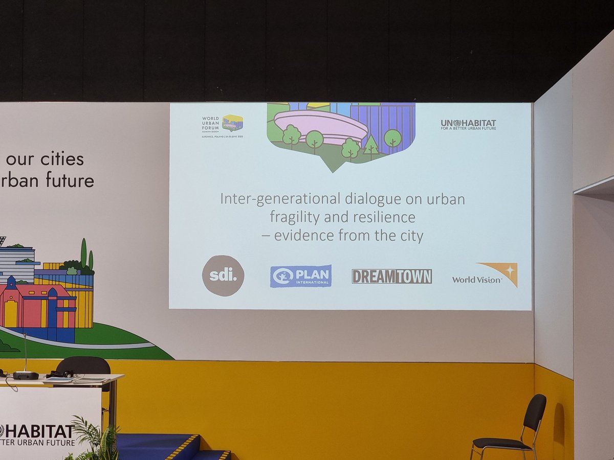 Zeeii9's tweet photo. We are starting the Inter-generational dialogue on #UrbanFragility in a few, join us in Hall 2 to hear from the young people  @plan_urban @WorldVision @sdinet and @dreamtownngo
#WUF11 https://t.co/d5PZe61kyi