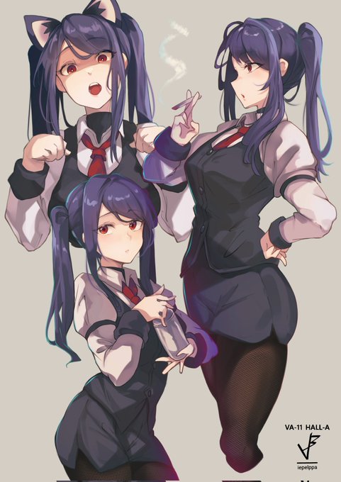 #va11halla 
今月はva11hallaの絵をたくさん描いた 