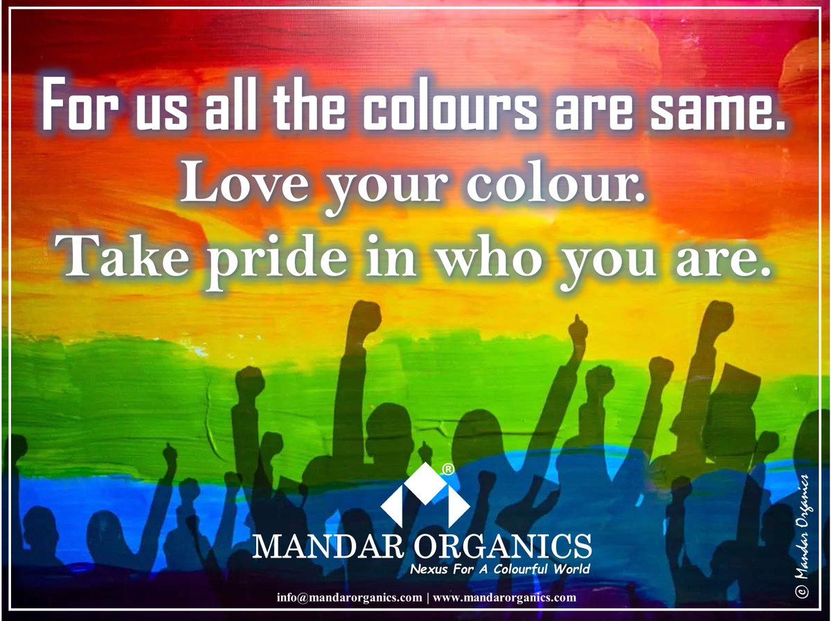 MandarOrganics's tweet photo. It takes courage to stand up for who you are. Flaunt your true identity and feel proud of it. #PrideMonth
#MandarOrganics #MOPL https://t.co/CX34oeckuY