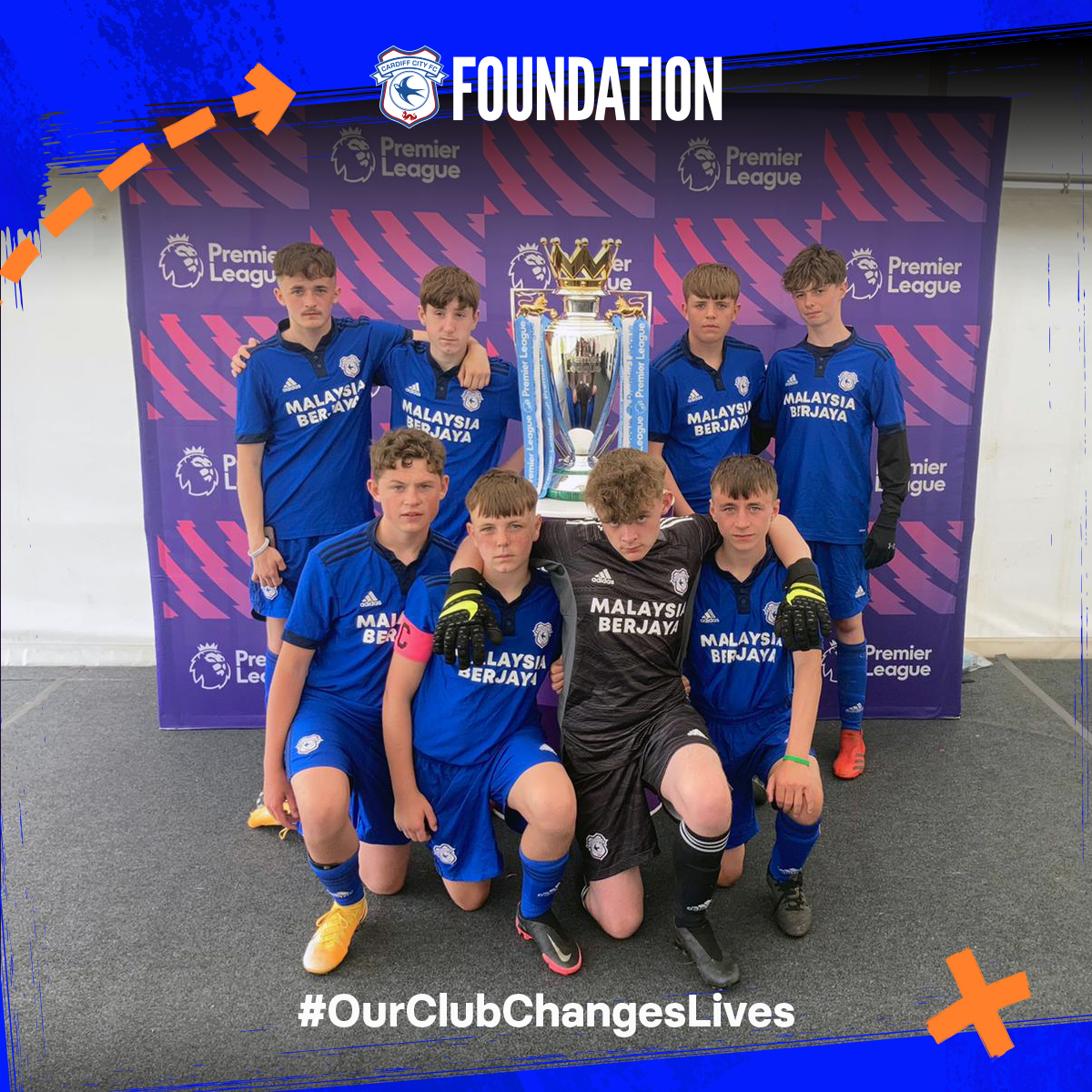 Pob lwc to all of the teams taking part in today's #PLKicks Cup! 🏆 Our representatives in today's tournament are from our Merthyr sessions 💙 #CityAsOne