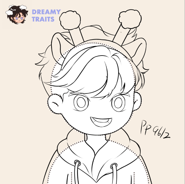 Thisisa_Pp's tweet photo. @dreamy  #DreamyTraits 
This is my dream artwork!
He's wearing a giraffe-style hairband
Purple eyes
Very stylish blue hair
and a hooded sweatshirt https://t.co/YvIAWpXfVo