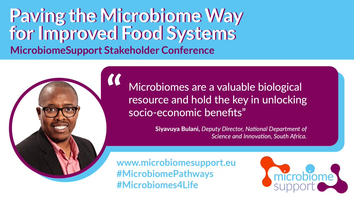 MicrobiomeEU's tweet photo. Speaking from a South African perspective 👉 Siyavuya Bulani shares with us about harnessing microbiomes for the development of new industries 👏
 
#MicrobiomePathways 
#Microbiomes4Life #Food2030EU https://t.co/kDAfd2s0Wa