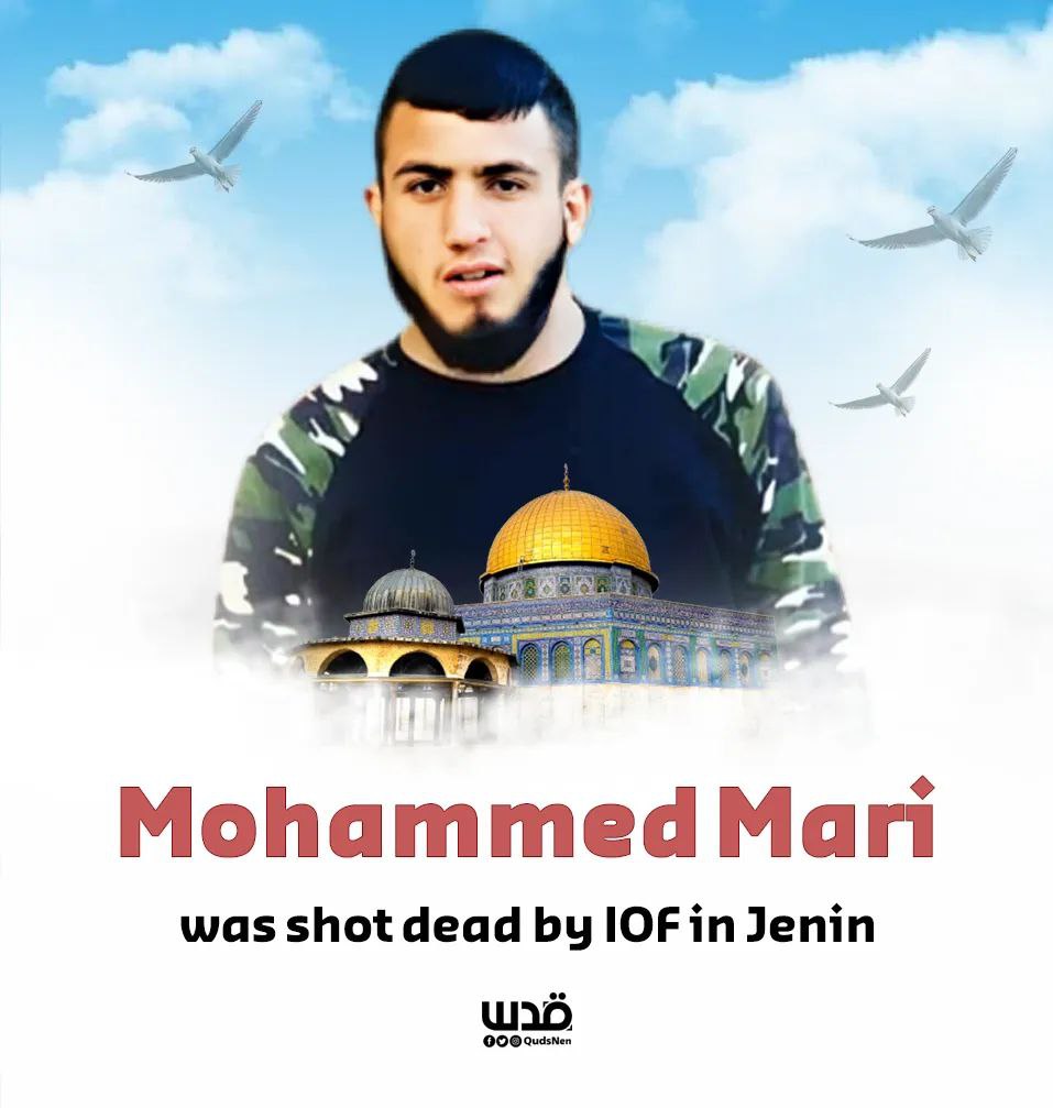 Zarbach's tweet image. Pasukan pendudukan Israel menembak mati pemuda Palestina Mohammad Marei dalam serangan militer Israel ke kamp pengungsi Jenin di Tepi Barat yang diduduki.