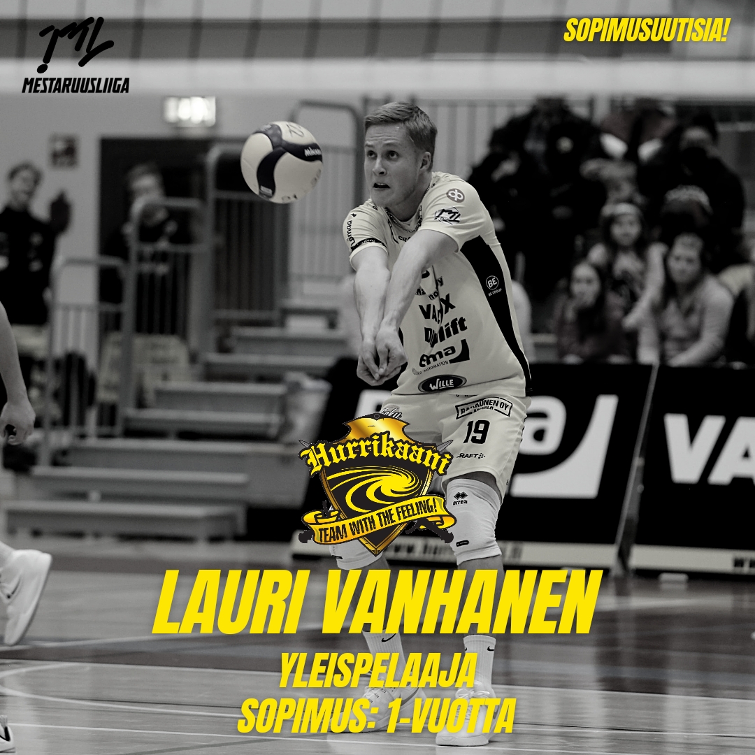 SOPIMUSUUTISIA - LAURI VANHANEN JATKAA HURRIKAANISSA 🖤💛

Hurrikaanin joukkue on pari palasta vaille valmis. Lauri jatkaa myös tulevalla kaudella kelta-mustissa! UUTINEN: hurrikaani.fi/yleinen/lauri-…

<a href="/mestaruusliiga/">Mestaruusliiga</a> <a href="/lentopalloa/">Lentopallo.info</a>
