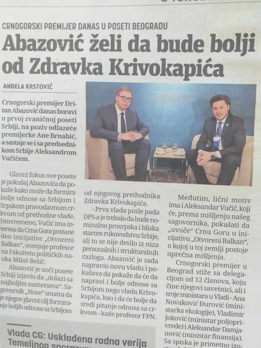 MusicBmv's tweet photo. Niko normalan ne može da skonta otkud ovaj nesretni #Drtan premijer CG..on ovakav,a posebno ovo zlo od #Vučića,nikad ništa dobro ne mogu doneti ni jednoj državi..
Inače,Drtanov brat i brat supruge Brnabić,prave zajedničku kliniku u zgradi BIGZa..sve je moguće... https://t.co/r1Yq7KEZ69