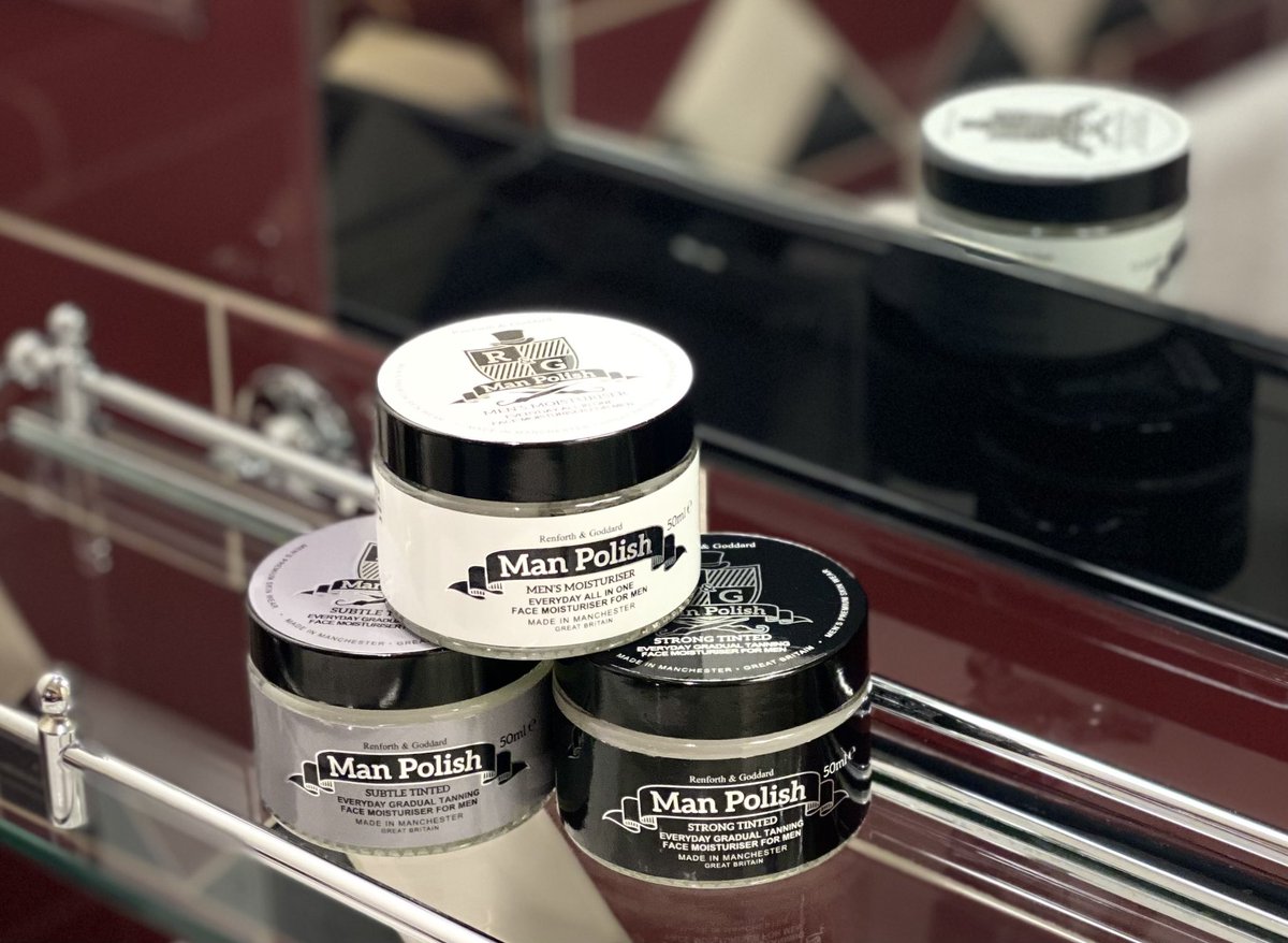 Whenever you are this week, for work or pleasure, don’t forget your Man Polish! ✨ 
Look your very best every day with our range of moisturisers tailored to meet the needs of a range of skin tones 👌 #manpolishmovement #moisturiser #forhim #menstyle