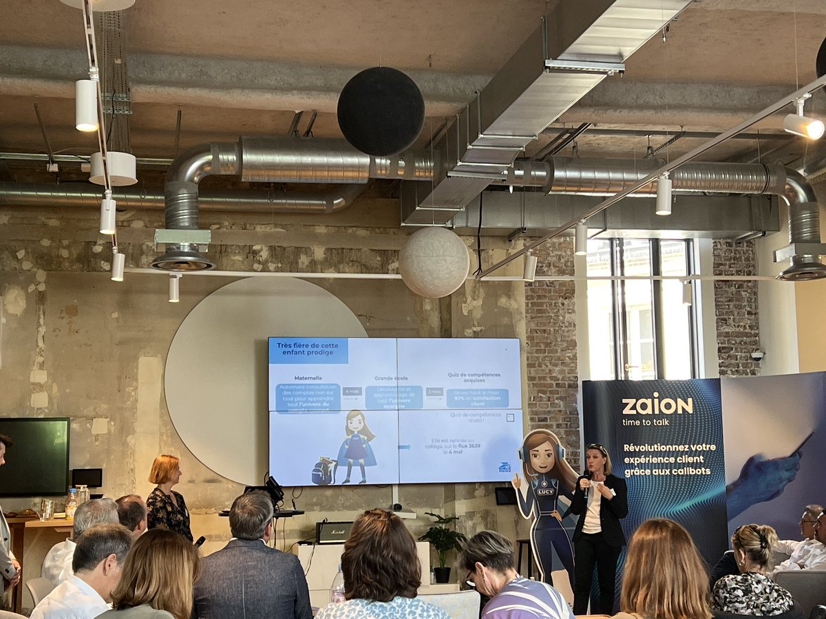 Très belle journée #inspiringday chez <a href="/Zaion_IA/">Zaion</a> 
De nombreux témoignages sur le déploiement des callbots pour optimiser la #relationclient 🙌🏻 Bravo aux équipes 👋🏻