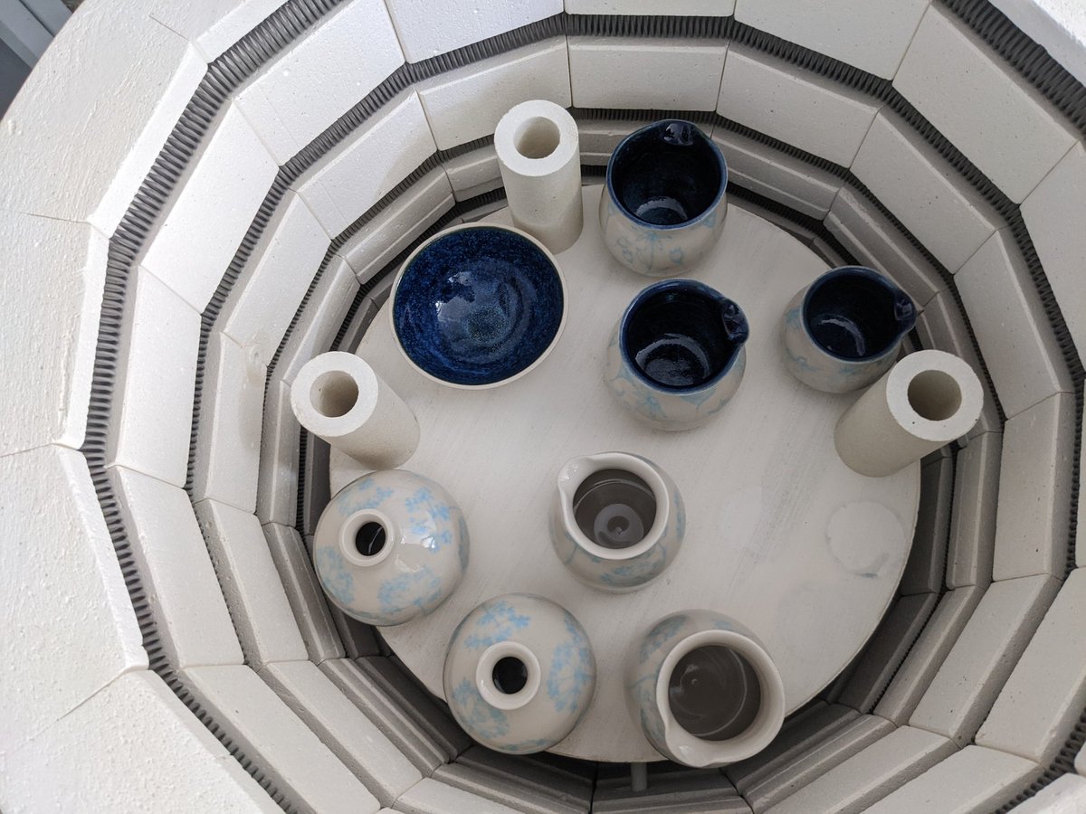 foartist's tweet photo. New work straight from the kiln! Will be for sale at Lenham MidSummer Market. #ceramic #pottery #potterswheel #handmade #potter #glaze #vase #stoneware #handcrafted #fionaosbaldstoneartist #kilnready https://t.co/6uxYIyg74G