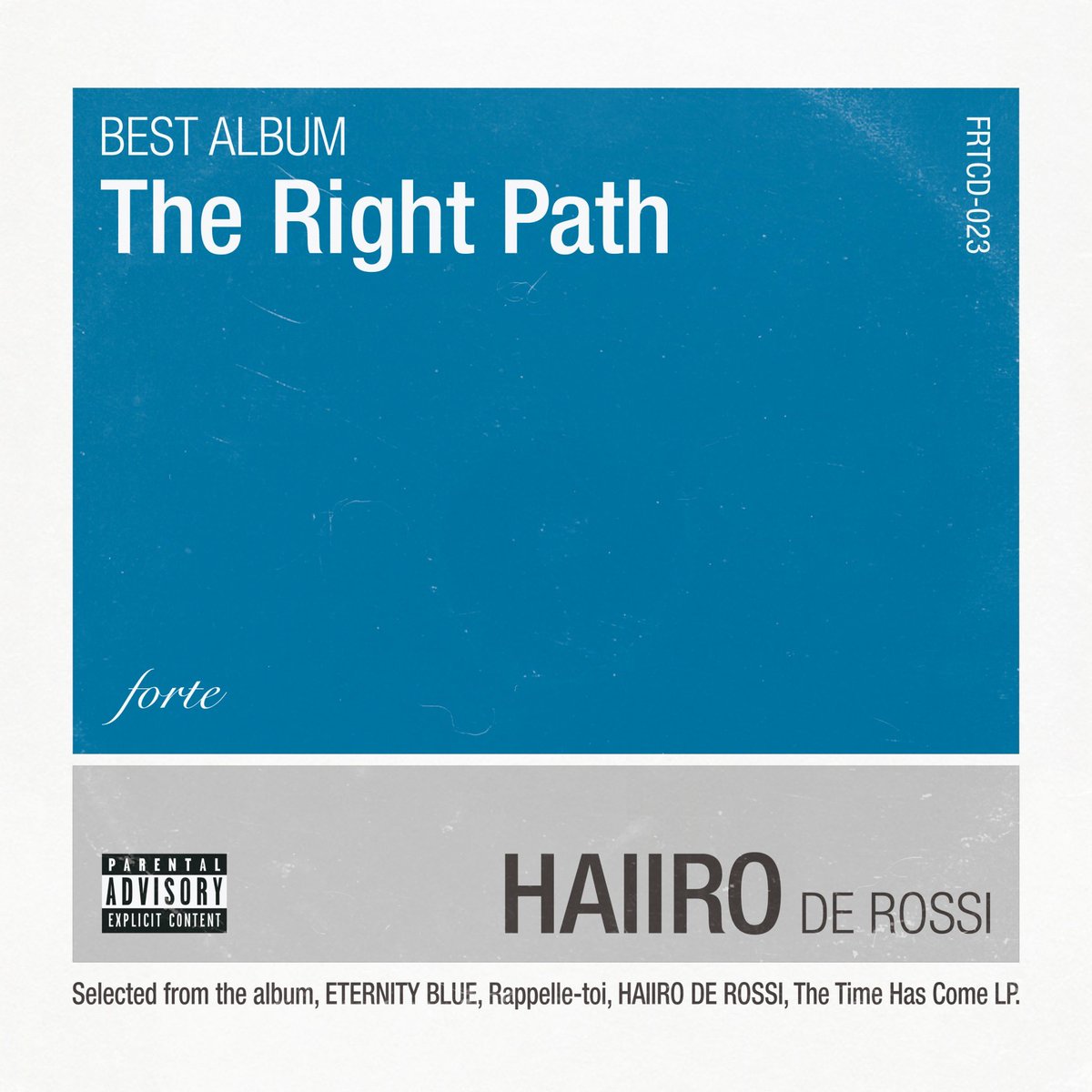 HAIIRODEROSSI's tweet photo. 7月下旬に自身2枚目となるベスト盤The Right Pathをリリースします。
前回のベスト以後の作品群から厳選しました。(Golden Bantamは再録)
1枚にまとめる事により、この数年で私が伝えたかった/表現したかった事がより明確になりました。
18時より販売開始です。是非。

https://t.co/BOBu493Aq2 https://t.co/QXpTKwck6U