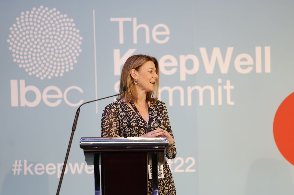 Kicking off today's agenda, Ibec's Commercial Director Paula Cain providing delegates with insights from Ibec's corporate wellbeing offerings & announcing the companies shortlisted for The KeepWell Awards, taking place on 8 September in The Mansion House, Dublin #keepwellsummit22