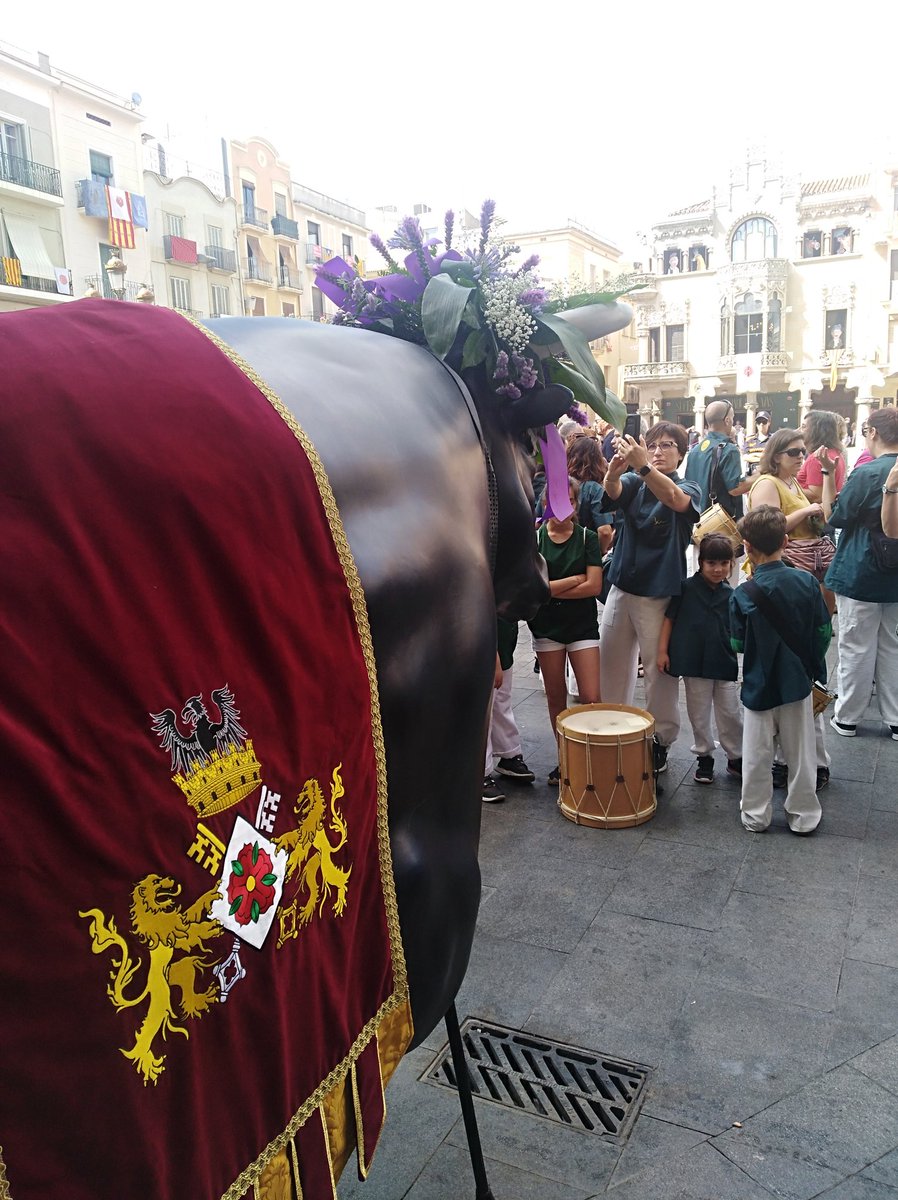 <a href="/elboudereus/">Bou de Reus</a> enflocat i a plaça. Bon Sant Pere a tothom! #SantPere2022
