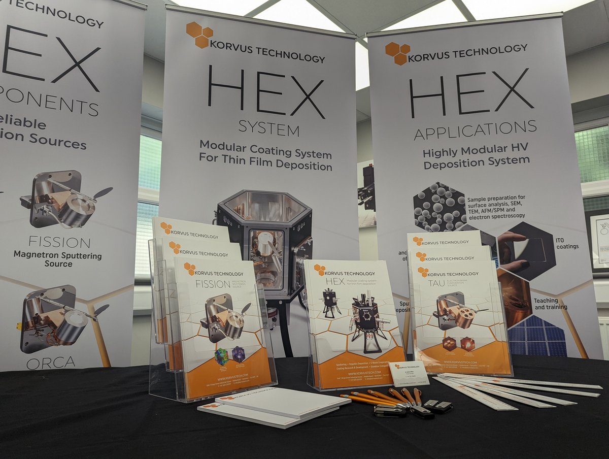 KorvusTech's tweet photo. A preview of our new marketing materials all ready for the UK Semiconductor Conference at Sheffield Hallam University next week! https://t.co/REqQYjJYaH
