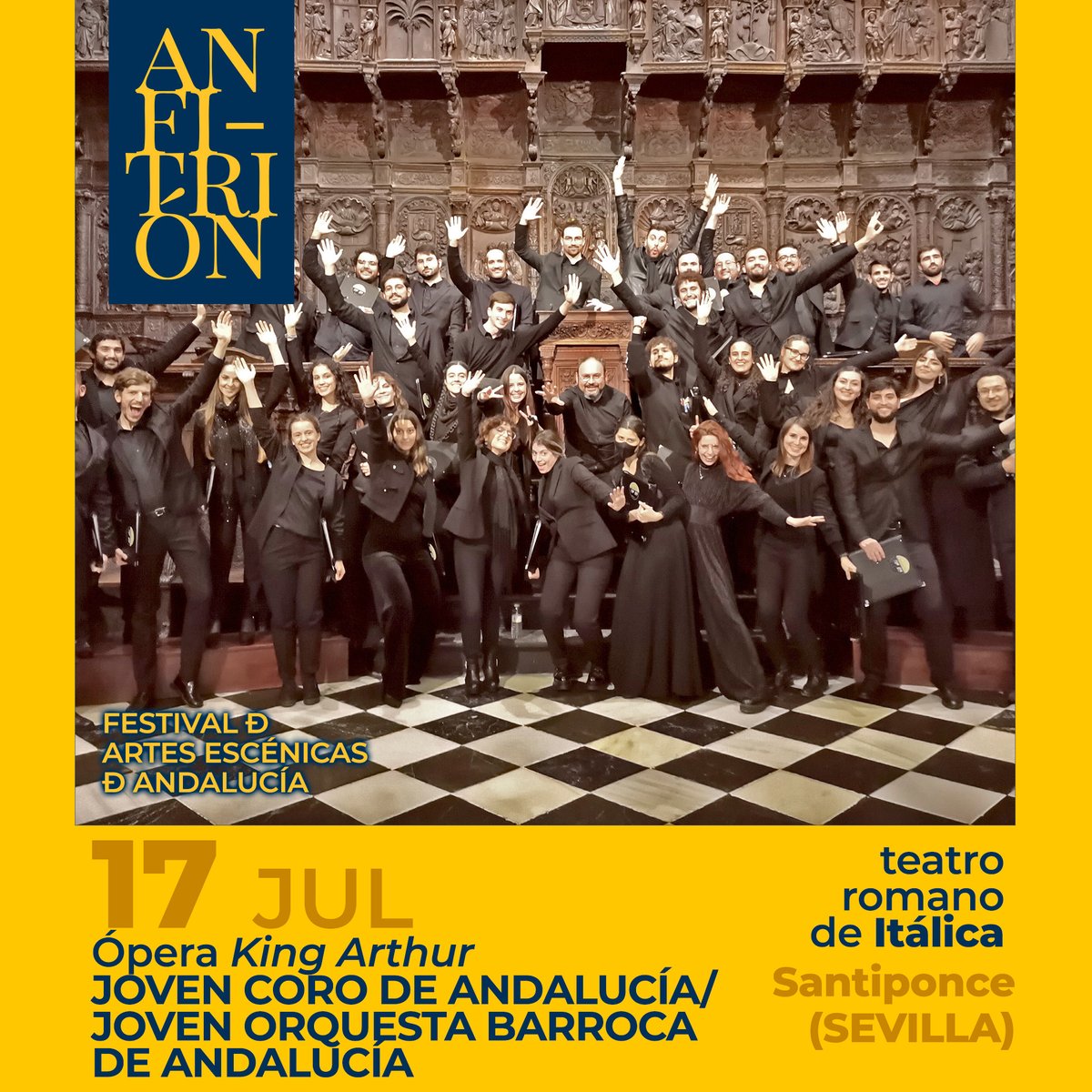 Anota la programación de la segunda semana de #Anfitrión en el Teatro Romano de #Itálica #Santiponce #Sevilla:

✔12 y 13 JUL 'Elektra.25' <a href="/TNTAtalaya/">Atalaya - TNT</a>        
✔15 JUL 'Migrare' @MaduixaTeatre
✔17 JUL 'Ópera King Arthur' #JCA /#JOBA 

bit.ly/3NspFxa