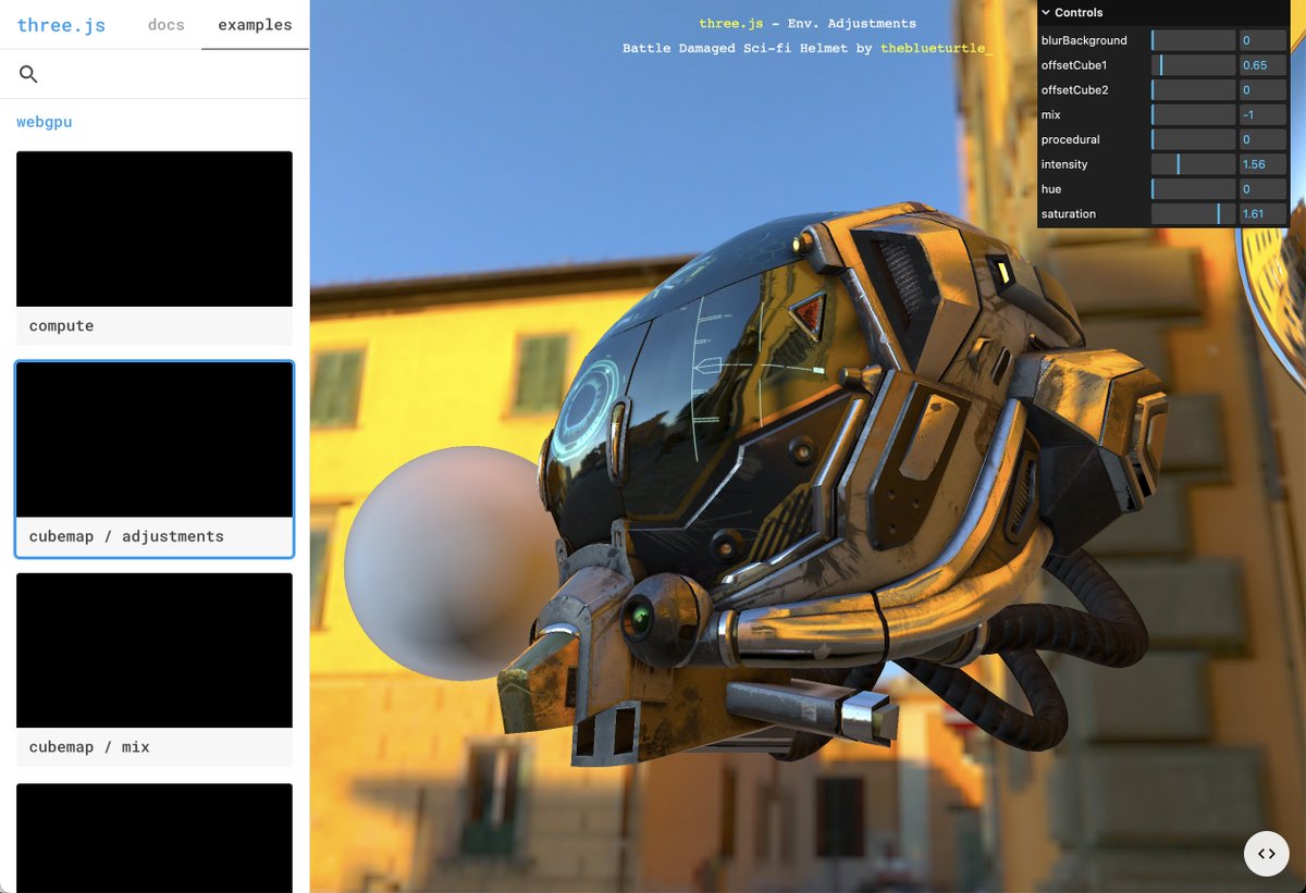 Three.js tweet media