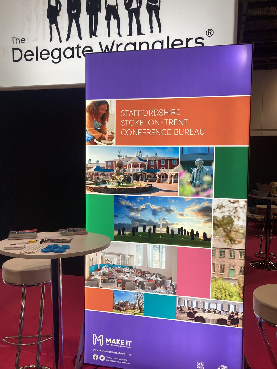 All set up &amp; ready to go <a href="/MeetingsShow/">The Meetings Show</a> pop by the <a href="/Del_Wranglers/">The Delegate Wranglers®</a> pavilion on stand E70 to find out more about #Stoke-on-Trent &amp; #Staffordshire venues for your next event!