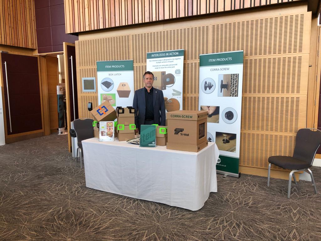 itemproducts's tweet photo. We're all set and ready to go at the @SheetPlantAssoc's UK Corrugated Industry Trade Show 2022 - it's great to be back! Pop by stand 18 to discuss any of your corrugated packaging component needs. #corrugatedindustry #packagingcomponents #UKCITS22 https://t.co/WoDDcu6MIk