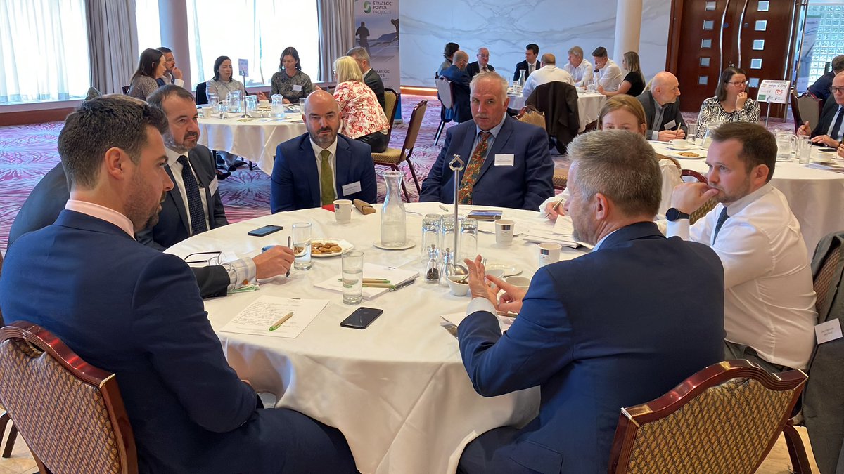 RenewableNI's tweet photo. Round table discussion at #RNIPfG table 1 is hosted by @ABOWindNI and features MLA @dhoneyford @lisburnccc @deptinfra @UFUHQ @Everun1 and @RSPBNI https://t.co/bycrnMf6nK