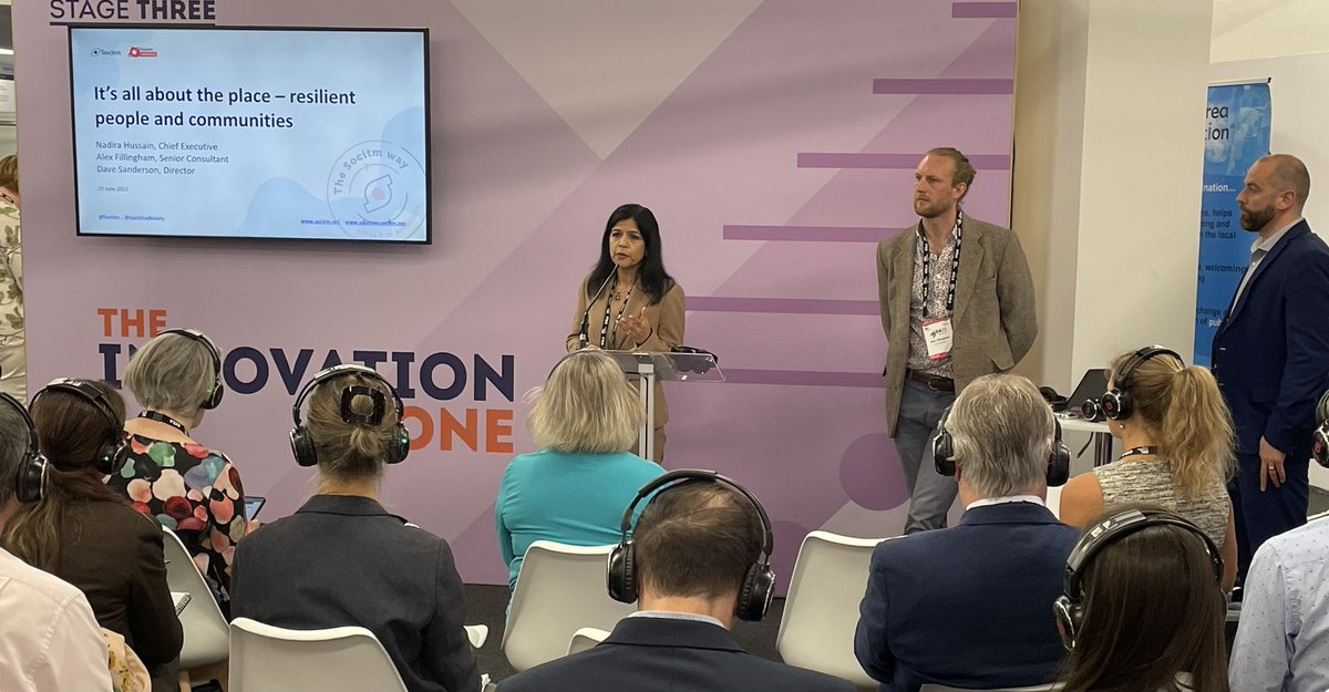 Great to hear <a href="/nadirahussain44/">Nadira Hussain</a>, <a href="/DaveSando95/">Dave Sanderson</a> and Alex Fillingham from <a href="/Socitm/">Socitm</a> and <a href="/socitmadvisory/">Socitm Advisory</a> discussing place based resilience at #LGAConf2022