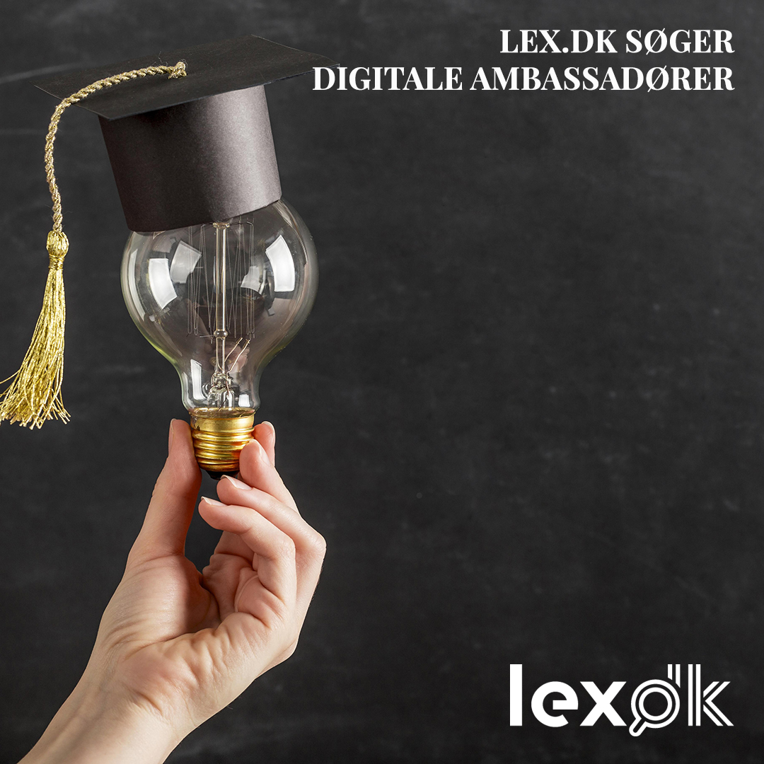 ER DU DEN FØDTE FORMIDLER?
Kan du ruste børn og unge til at navigere i vores digitale virkelighed?
Digitale ambassadører søges til aflønnet studiejob, hvor du skal afholde workshops på efterskoler, i folkeskolens udskoling, biblioteker og højskoler.
mere.lex.dk/digital-ambass…