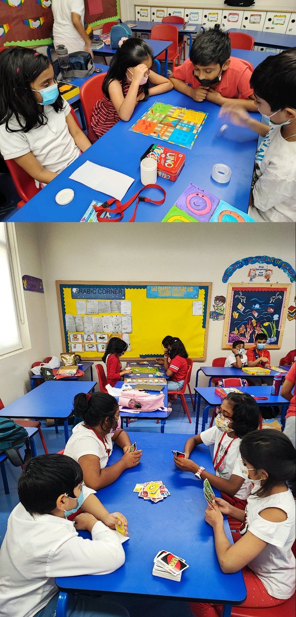 Halz27444193's tweet photo. Playing board games increases brain function. #NoDeviceDay Students of Grade 4A enjoyed board games on #Day1 of #SKILLSHALA2022 @nmsprimary @gemsnms_alkhail @ShettySampoorna @Fatima_Martin https://t.co/GvtZw99Kqp