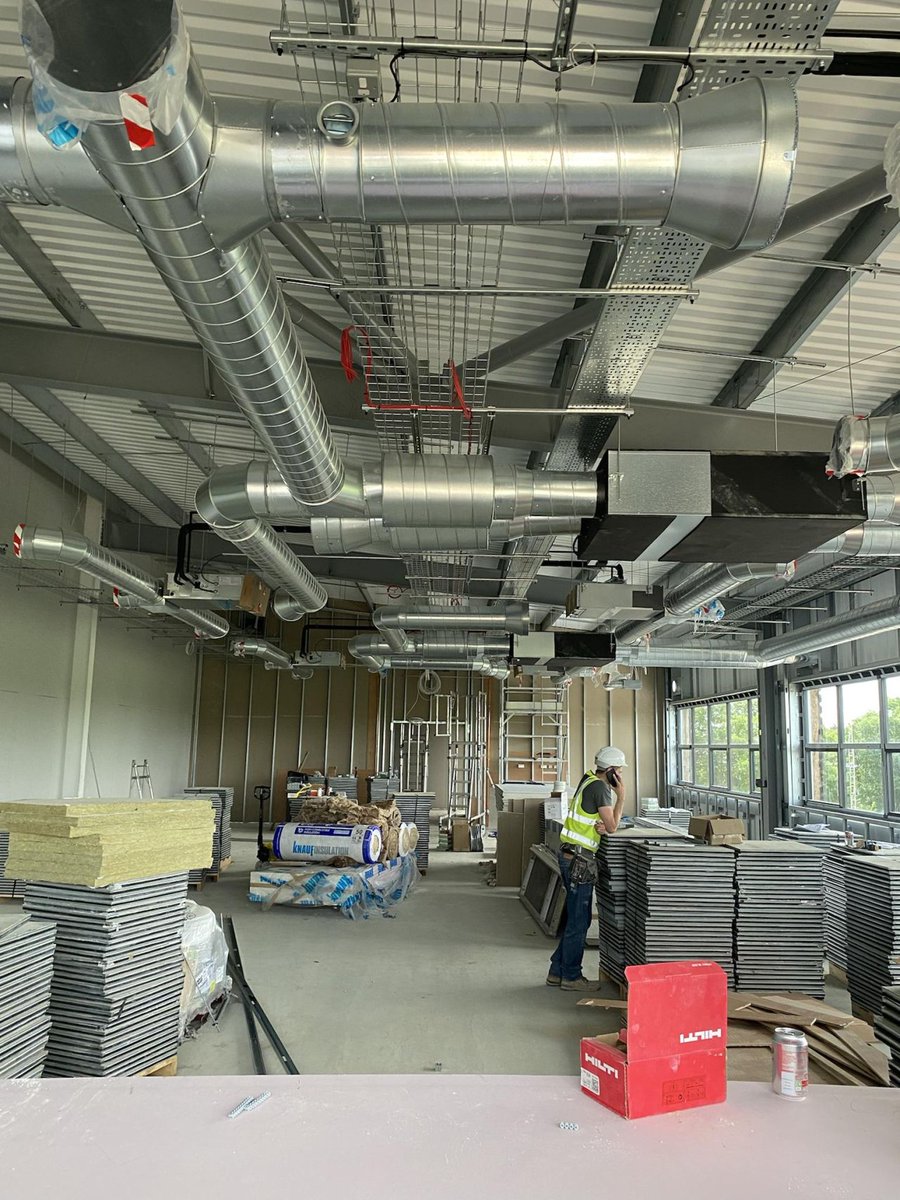 cshvac_ltd's tweet photo. Various installations from our ongoing design and build project at Endeavour Drive, Basildon, including 8 fan coil units, 3 MVHRs (mechanical ventilation heat recovery) and ductwork. https://t.co/3e6iTL8VOg