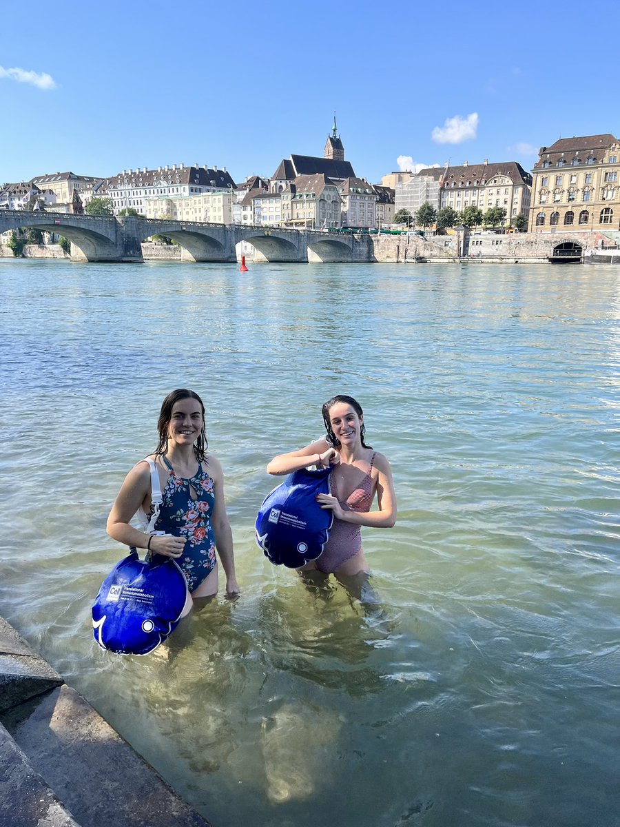 AnnalisePsaila's tweet photo. Had the most incredible time in Basel, Switzerland 🇨🇭 at the Translational Immunometabolism conference with @EVohralik. A highlight was the Wicklefisch conference bag, used to float down the Rhine. 🐠 #CSImmunomet22 https://t.co/AUGzY3XOQE