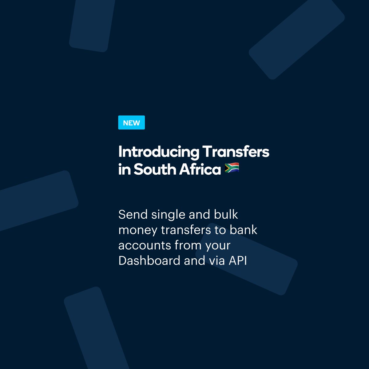 paystack's tweet photo. ⚡️ Hello South Africa — we’re excited to announce that you can now send money to local bank accounts with Paystack!

It’s fast and reliable, and you can also use our API to build custom money transfer experiences for your customers.

There’s more 👇🏾

[🧵 Thread] https://t.co/9ANauQc6YS
