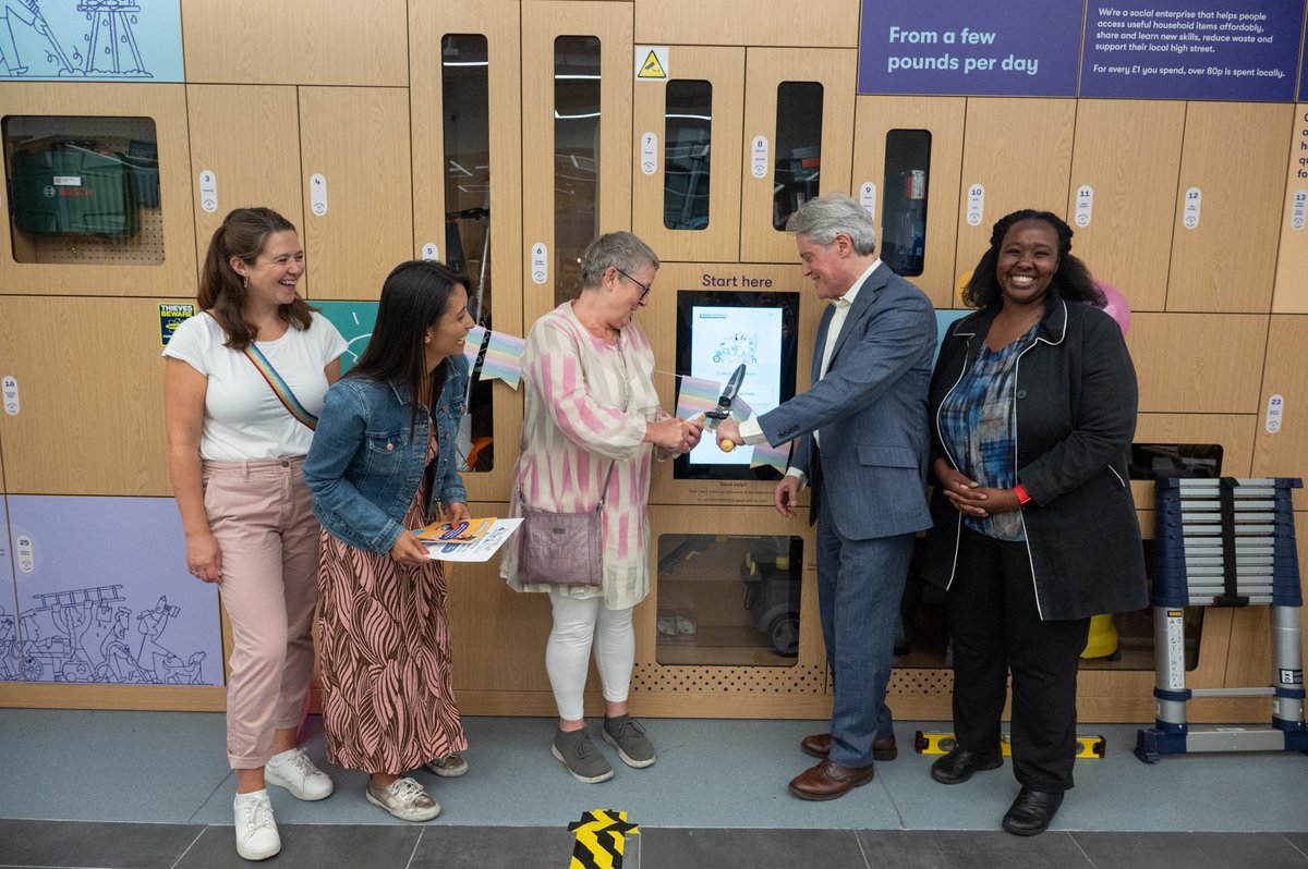 libraryofthings's tweet photo. Well we only went and launched Hammersmith Library of Things opposite IKEA and next to Lidl – in partnership with local residents, Hammersmith &amp; Fulham Council &amp; Ingka Centres! 

Is borrowing &amp; skills-sharing going mainstream?! 🌍🛠️🎉

@LBHF @IngkaCentres 

#LCAW2022 https://t.co/oJCLgE4ahe