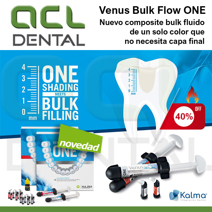 Acldental's tweet photo. ¡ Novedad ! 😀 Venus Bulk Fill ONE el primer composite Bulk fluido de un solo color que se mimetiza con el diente circundante.
¡ Aprovecha nuestra Oferta 🔖 -40% y pruébalo ! 
online: https://t.co/xp3BraICsr 
#depositodental #acldental #clinicasdentales #endodoncia #composite https://t.co/w4oOSukEND