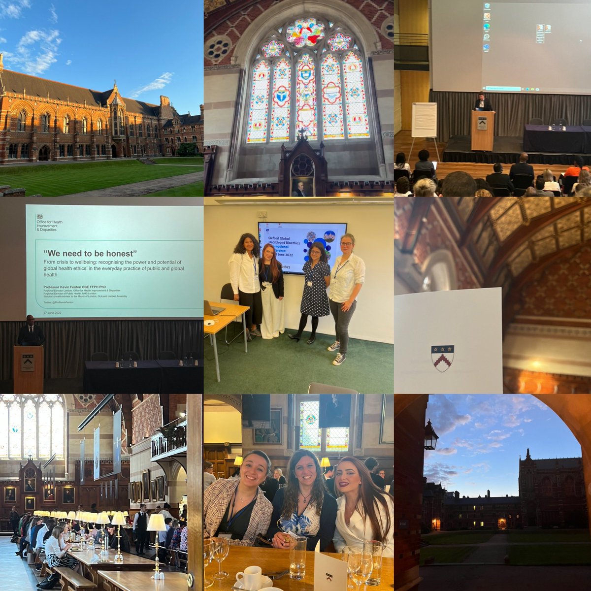 GoiataSarah's tweet photo. Hard to say goodbye to Oxford after this amazing days. The weather, the beautiful venue, the dear colleagues, the conference, everything was perfect. Thank you to the organisers of the #OGHB22 @GblBioethics @Ethox_Centre https://t.co/BKvmCcy3ZM