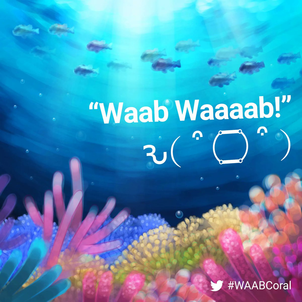 WAABCoral's tweet photo. "Wab Wabb Wabbb wb wbb WAAB!" ԅ( ͒ ۝ ͒ ) 
Our founder is saying" Put your hands up and WAAB."

#WAAB #NFT #NFTCommunityCryptoArt 
#NFTDrop #NFTsunami #freemintsummer https://t.co/OOozTS4uhW