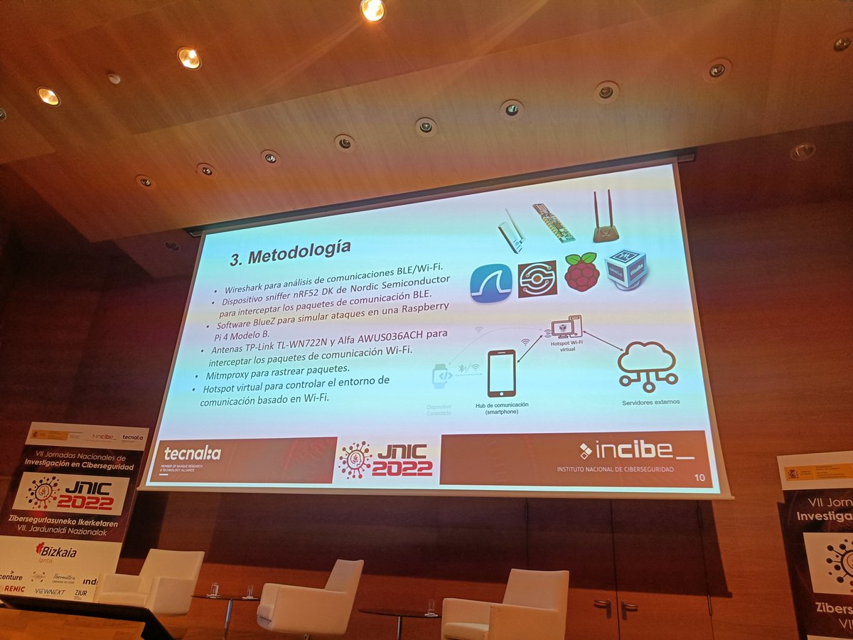 mcromerot's tweet photo. #JNIC2022 @jnic_conf Sonia Solera @La_UPM @UCOMILLAS expone un análisis realizado sobre problemas de #seguridad y #privacidad en #Wearables usados por #menores https://t.co/hMKTGXd9ll