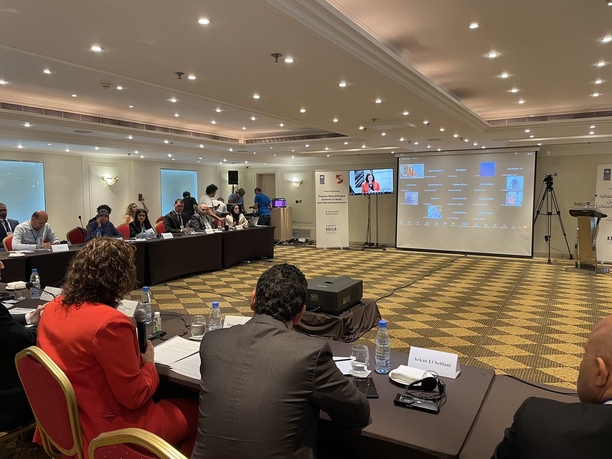 Natasark's tweet photo. .@MAHauenstein at @UNDP_ACIAC regional workshop on assets& interests declarations systems: “…those systems are a critical component in preventing #corruption and if effective will increase trust in Government”. #buildingtrust #buildinglebanonforward https://t.co/y1haT0RtG7