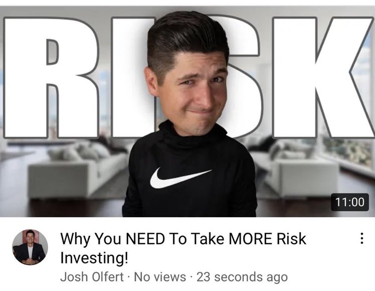 JoshOfert's tweet photo. Why Young people NEED To Take MORE Risk Investing! https://t.co/zHnU6lULpJ via @YouTube https://t.co/C4dLDROTZz