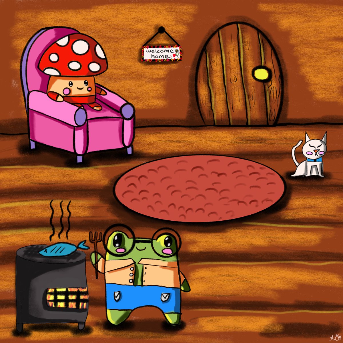 AryasWorldNFT's tweet photo. GM,
I'm back

✦Huula is sold out ✌🏻
there is a secondary sale 🥳

✦8 editions are available for
Chapter 2 : Adventures of 🍄Mushi &amp; 🐸Furi

✦Bubblies are minted yesterday and 1 collected

Will be minting more characters (collab with dad @alperozdilart 

https://t.co/ZqRKaoduKK https://t.co/58o8iKamHC