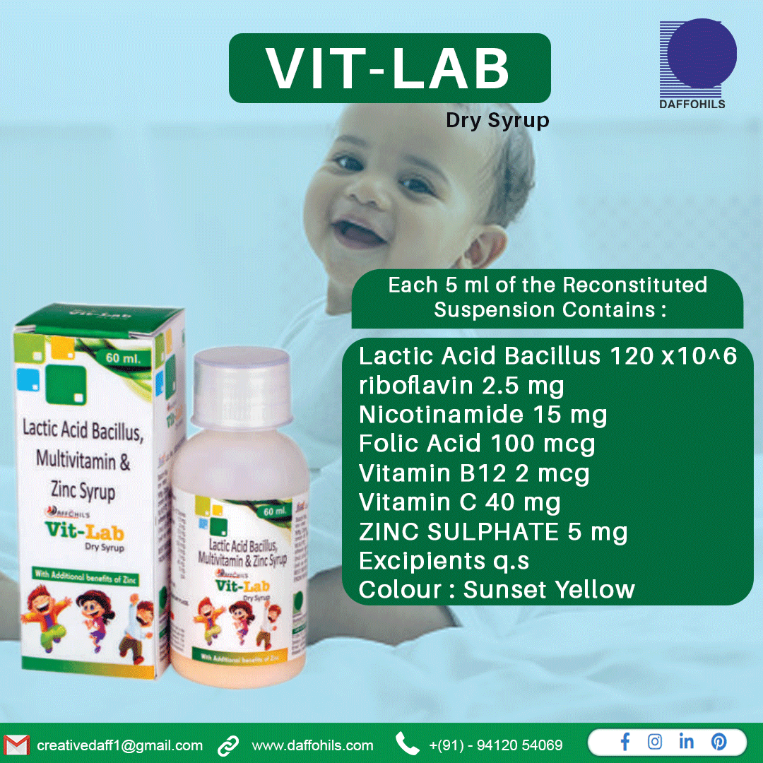 DaffohilsL's tweet photo. Vit-Lab - Dry Syrup
Lactic Acid Bacillus, Mutivitamin & Zinc Syrup
๐For More Information @ +91 94120 54069
๐งEmail: Creativedaff1@gmail.com
๐:https://t.co/ocUokxhUId
#daffohil #vitlab #drysyrup #lacticacid #capsules #tablets #thirdpartymanufacturing #tabletmanufacturing https://t.co/kv5dQyuNZe