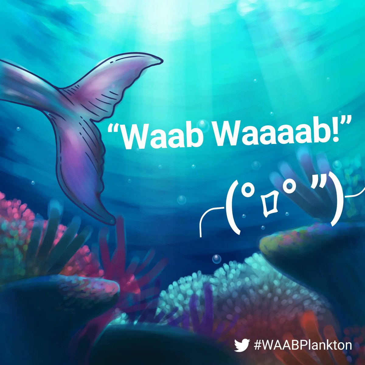 WAABPlankton's tweet photo. "Wab'b wa wbbaab wb wabb Wabbab! Wab'b wabbb wabb" ╭(°ﾛ° ”)╯
Our leader is waabing" Don't be afraid of bear market, let's fight back."

#WAAB #NFT #NFTCommunityCryptoArt 
#NFTDrop #NFTsunami #freemintsummer https://t.co/znsnA8btY0