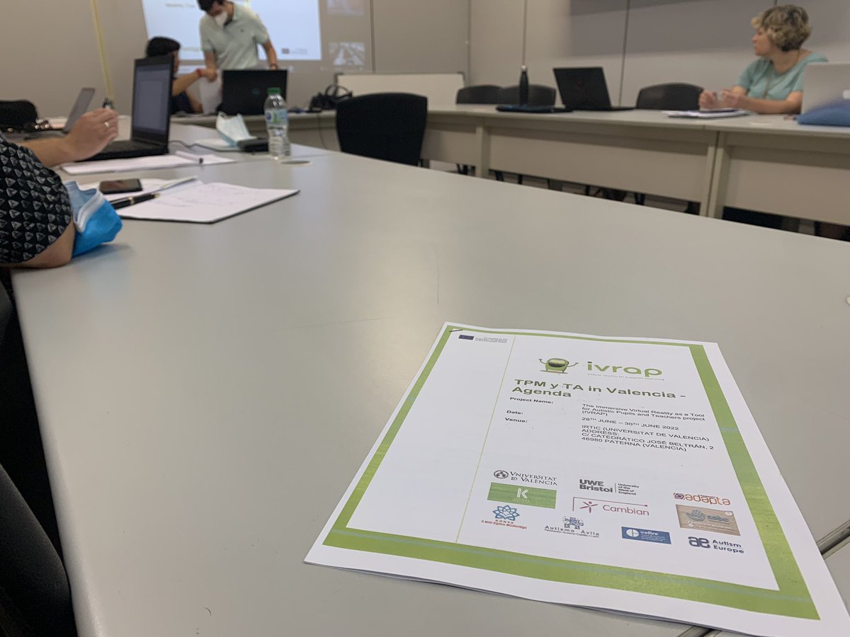 AutismEurope's tweet photo. 2nd day of @IVRAP_project partners meeting in Valencia, Spain 🇪🇸
Partners have: 

🥽 tested the virtual reality tool for #autistic students &amp; teachers 
🏫 visited @KoynosCoop &amp; learnt about their services for ppl w #disabilities &amp; their families 

@autismoavila @UV_EG @sobeotizm https://t.co/BFHHESHxPR