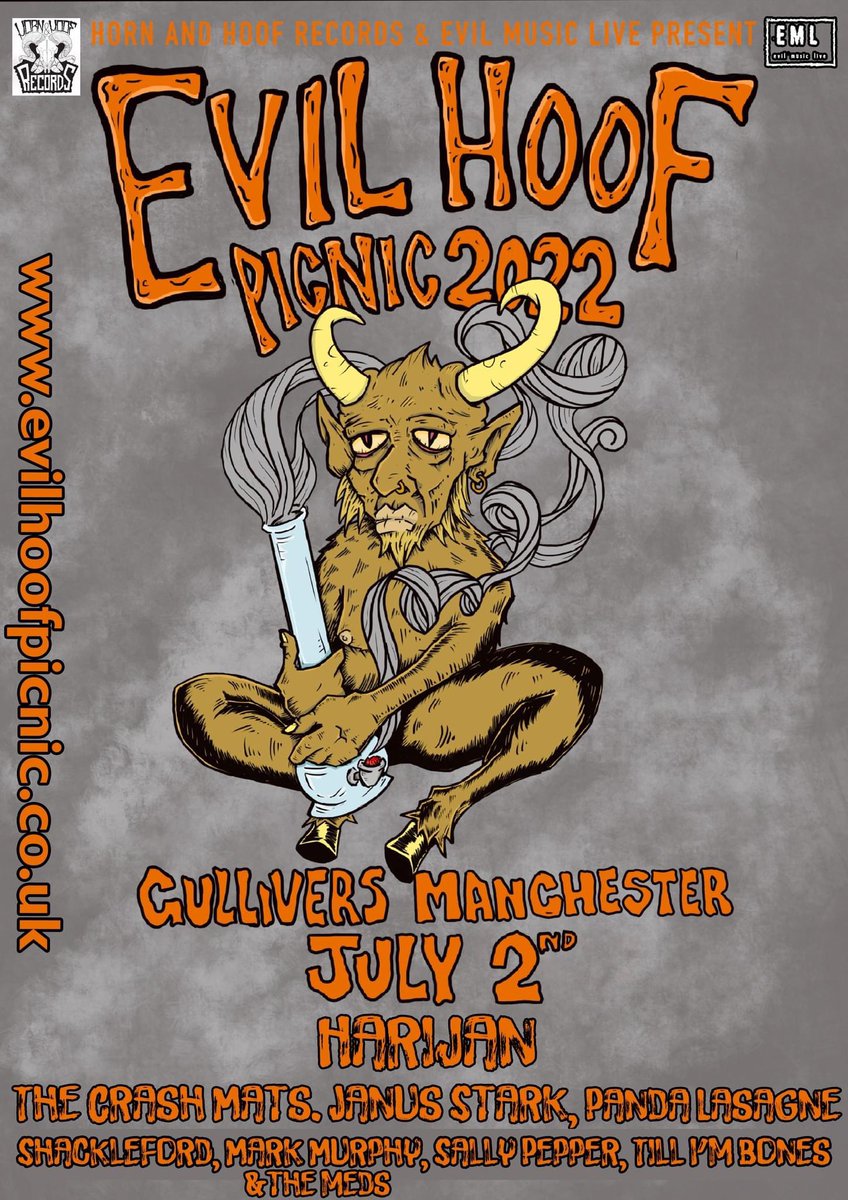 HornHoofRecords's tweet photo. We’ve only got @JanusStark1 playing at #EvilHoofPicnic on Saturday! (At Gullivers in #Manchester ).
How awesome is that?!
These guys have an incredible pedigree with ex members of #UKSUBS / #EnglishDogs their guitarist Gizz also played guitar for #theProdigy!
Tickets available https://t.co/SL83gq49H1