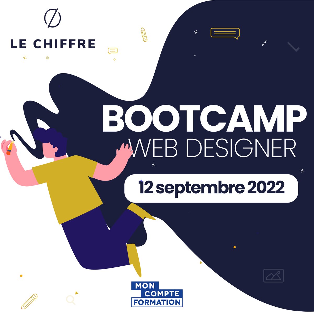 Le design vous intéresse ? Vous souhaitez booster votre carrière ? Notre BOOTCAMP Web designer vous apprendra Photoshop, Illustrator, Indesign et plus encore ! Inscrivez-vous à la session du 12 septembre 22 dès aujourd'hui !
Plus d’infos ? 👉 ecole-lechiffre.fr/bootcamp-web-d…
Eligible CPF