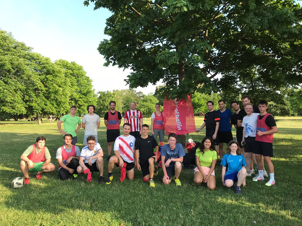 JanWoska's tweet photo. Yesterday, we played football in Prague with folks from 🇺🇦🇩🇪🇺🇲🏴🇵🇪. No rules, just two goals, public space, self-refereeing.
It is incredible to see how much a simple thing unites people, creates friendships, and empowers.
#FOOTBALLIN⚽✅ https://t.co/yCZpPewq1Q