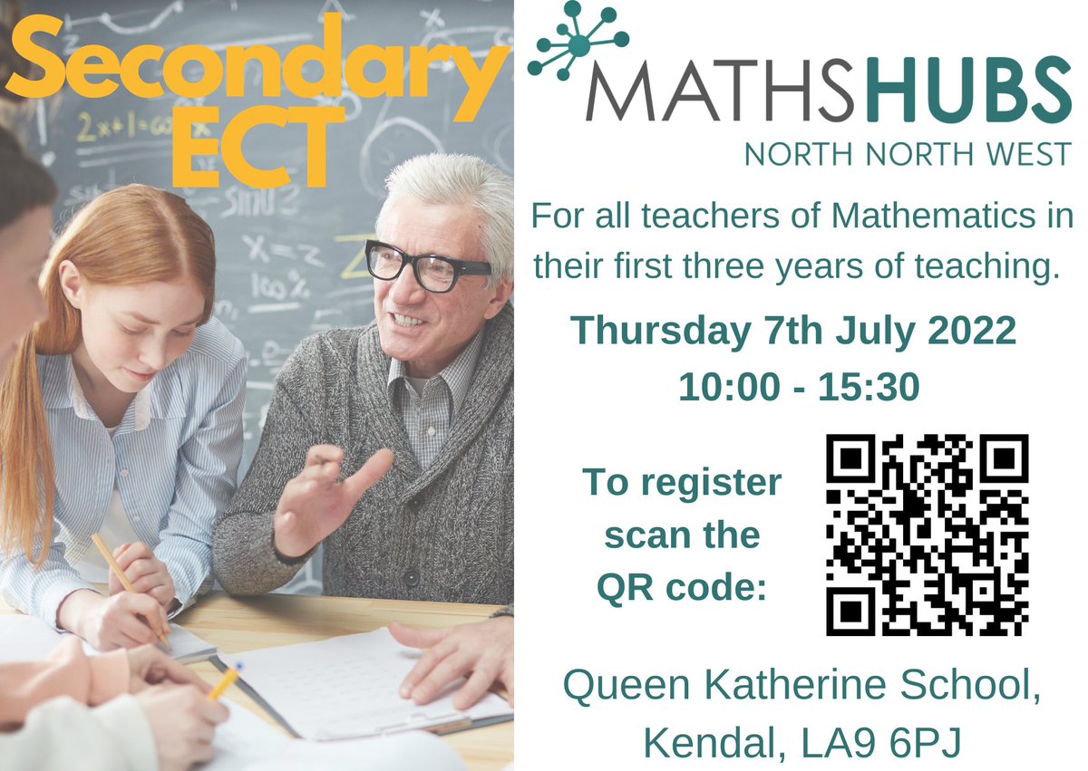 RT @NNWMathsHub Student teachers & ECTs - Join us next Thursday (7th July) for our Secondary Maths ECT taster day. It's the perfect opportunity to find out more about our ECT community and to ask any questions you may have. 
Sign up here: https://t.co/r0oj5IPJ78