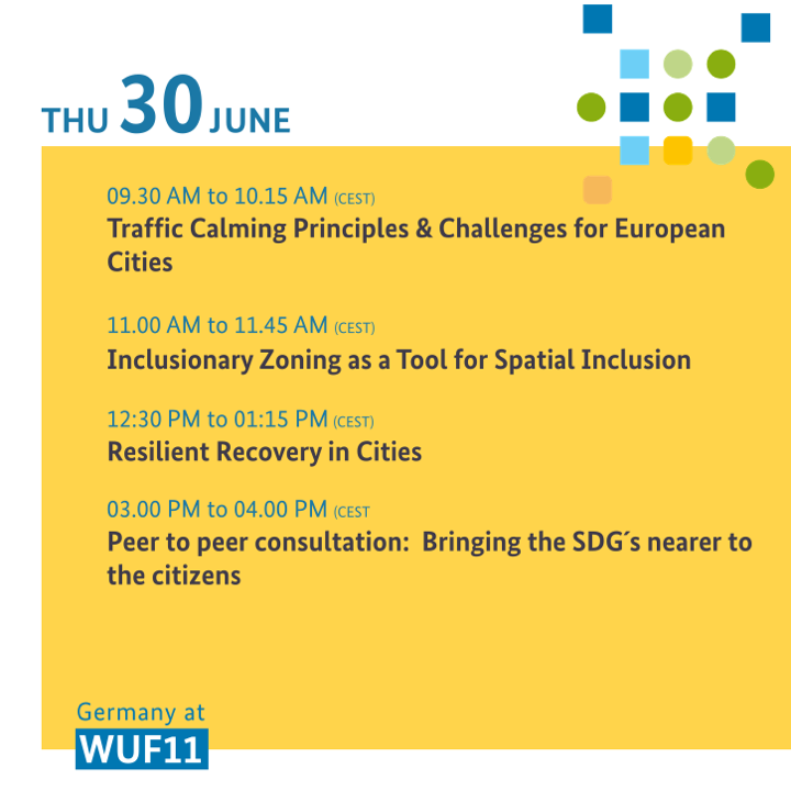 Urbanet_info's tweet photo. Don't miss out on today's events! #WUF11 #GERMANY4LIVEABILITY @BMWSB_Bund @bbsr_bund @LiorSteinberg @humankindcity @giz_india @CeptResearch @WesternCapeGov @DAG__activism @CEPTUniversity1 @itbofficial @BMZ_Bund @RCitiesNetwork @ICLEI @J_habinshuti @CityofKigali @giz_gmbh https://t.co/cNi63iRofV