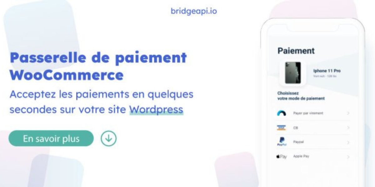 🚀  Profitez des nombreux avantages du virement immédiat et des fonctions du meilleurs plugins de paiement WooCommerce avec Bridge Pay !
Découvrez le tunnel d’achat Bridge optimisé et simplifié pour vos clients !
Le module vous intéresse ?
cliquez ici 👉bit.ly/3Lvtkd8