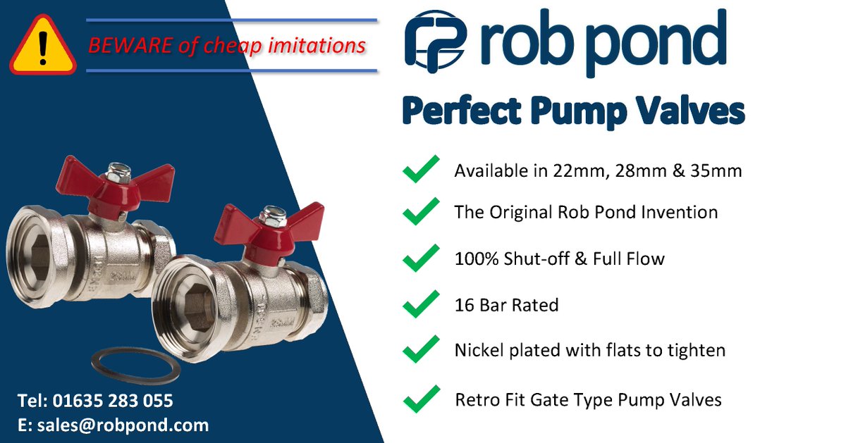 Listen Up - These are an original Rob Pond Invention.
How many installers replacing a pump have needed to drain the system down because of a failing pump valve? We know time is money!

A small job turns into half a days labour. NO MORE!

This is the solution to them issues.